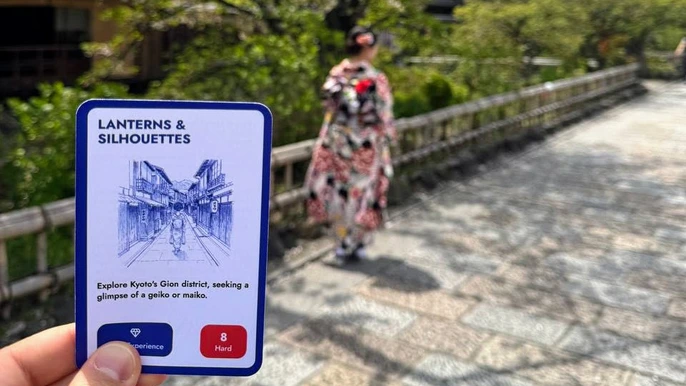 Quest card in Kyoto
